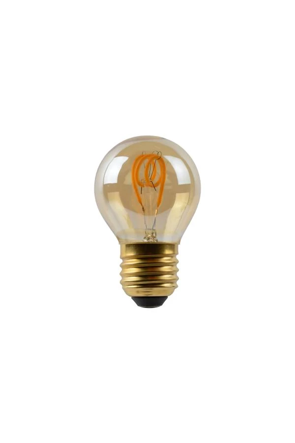 Lucide G45 - Ampoule filament - Ø 4,5 cm - LED Dim. - E27 - 1x3W 2200K - Ambre - éteint